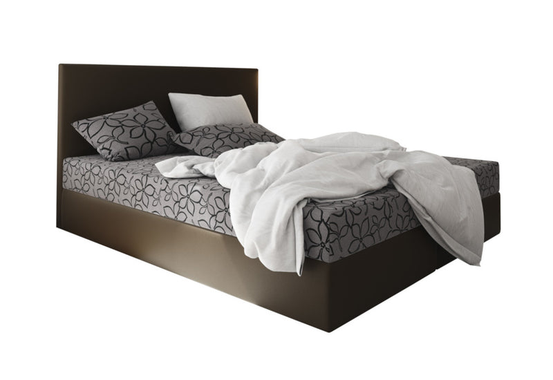 Čalúnená posteľ boxspring ELONA 2, 90x200, flowes 83/sioux hnedá, ľavá - - 0