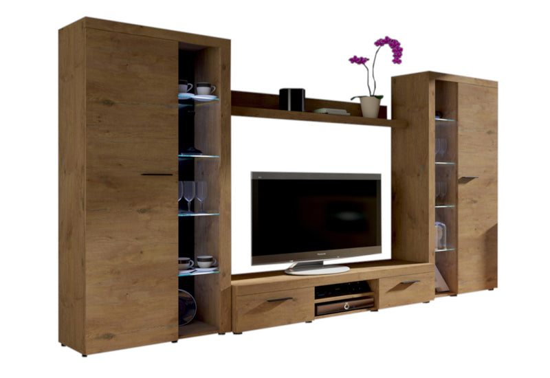 Obývacia stena KLOK XL, 300x190x34, lefkas - - 0