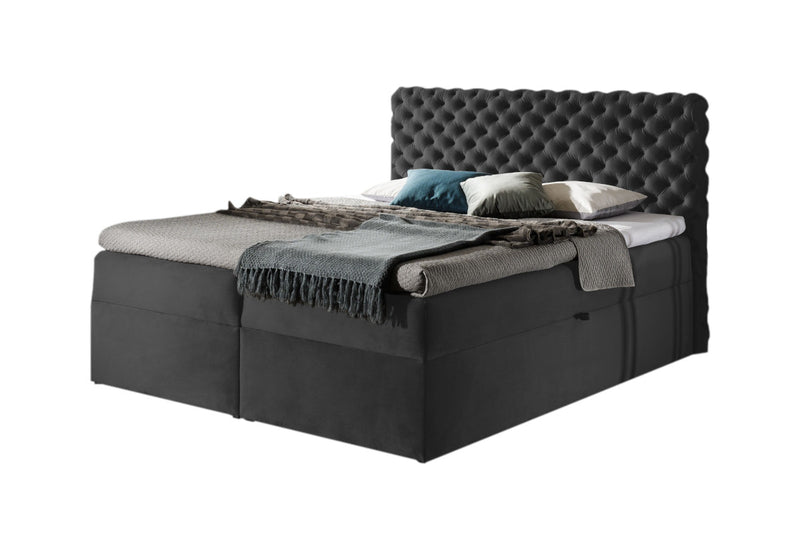 Čalúnená posteľ boxspring MARCH + topper, 120x200, riviera 97 - - 0