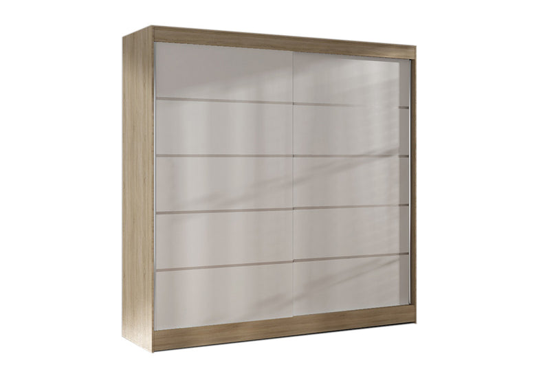 Šatníková skriňa AKIS IV, 200x215x58, sonoma/biela - - 0