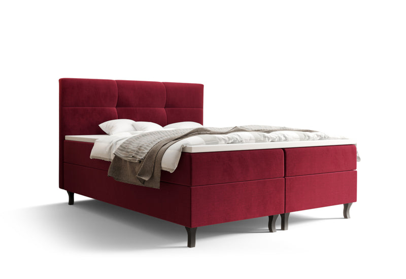 Čalúnená posteľ boxspring AMIR, 160x200, monolith 59 - - 0