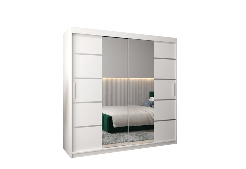 Šatníková skriňa VETRONA 3, 200x200x62, biela - - 0