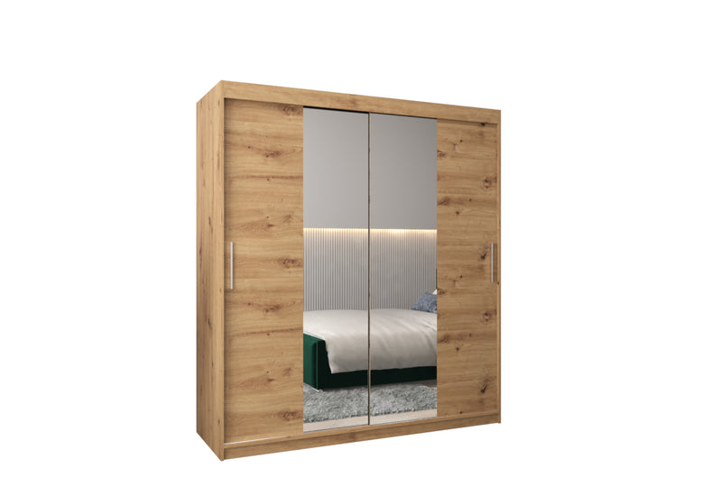 Šatníková skriňa MORI 3, 180x200x62, dub artisan - - 0