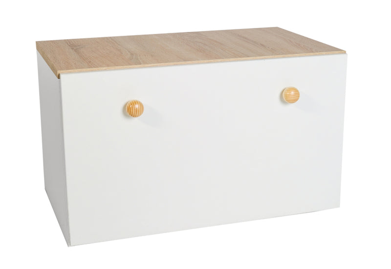 Úložný box TILMA, 70,6x41,6x41,6, biela/dub sonoma - - 0