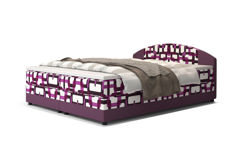 Čalúnená posteľ boxspring ORAN, 140x200, damir 2/rainbow 9 - - 0