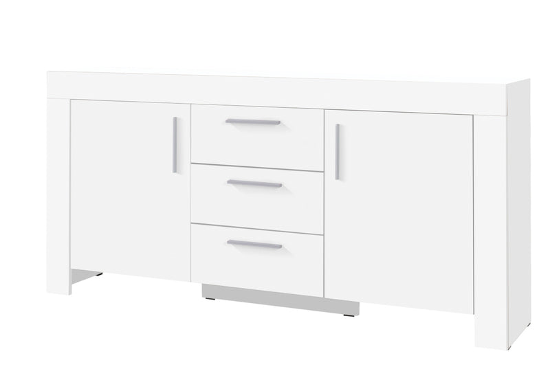Komoda 3SZ2D SIRO, 170x85x42, biela - - 0