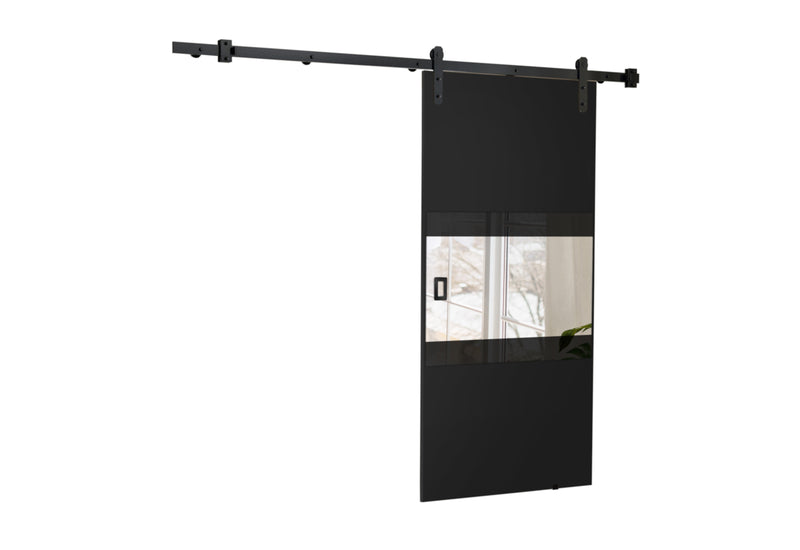 Posuvné dvere MIUNA, 60x205, čierna/čierný lakobel - - 0