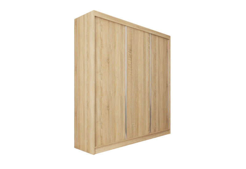 Posuvná šatníková skriňa GALAN, 180x216x61, dub artisan - - 0
