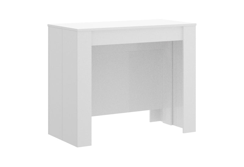 Rozkladací jedálenský stôl KIONAR, 90x77x54-239, biela lesk - - 0