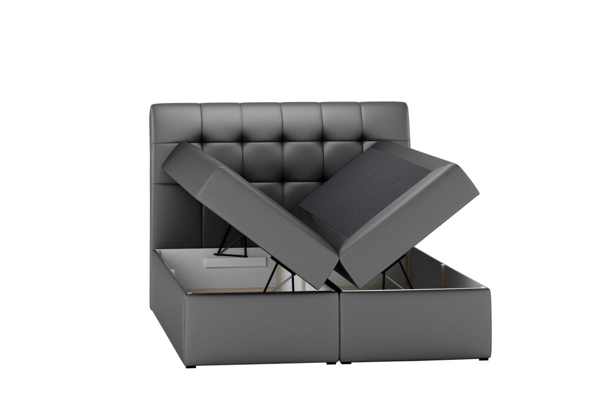 Čalúnená posteľ boxspring BRIGITE + úložný priestor + vrchný matrac - DETAIL - 1
