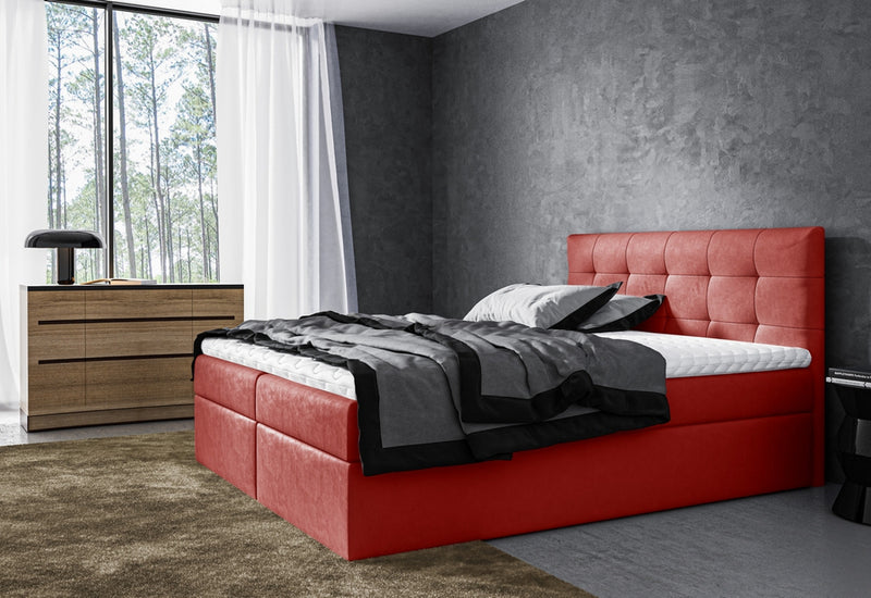 Čalúnená posteľ boxspring BRIGITE + úložný priestor + vrchný matrac - ARANZ - 2