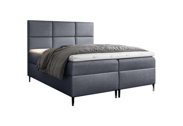 Čalúnená posteľ boxspring GRETA + topper, 180x200, fancy 90 -  - 0