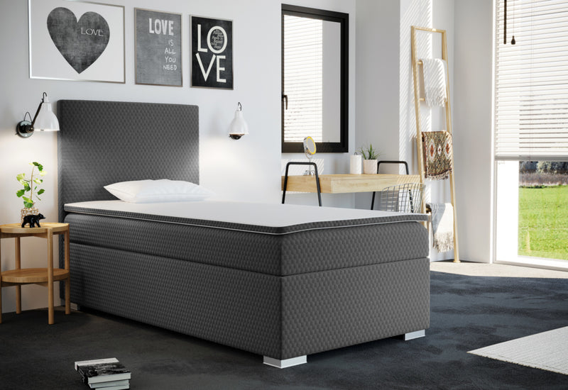 Čalúnená posteľ boxspring RENATA + vrchný matrac - ARANZ - 1