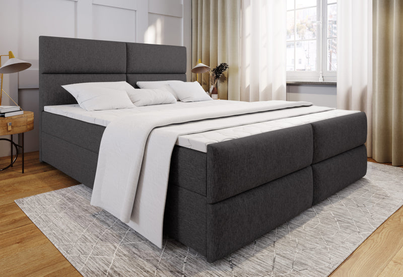 Čalúnená posteľ boxspring MILON + vrchný matrac - ARANZ - 1