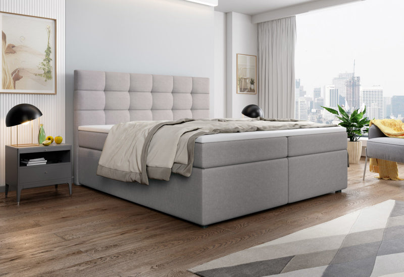 Čalúnená posteľ boxspring SALMA + vrchný matrac - ARANZ - 1