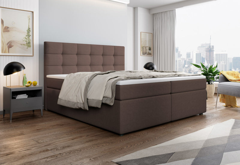 Čalúnená posteľ boxspring SALMA + vrchný matrac - ARANZ - 2