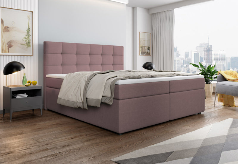 Čalúnená posteľ boxspring SALMA + vrchný matrac - ARANZ - 3
