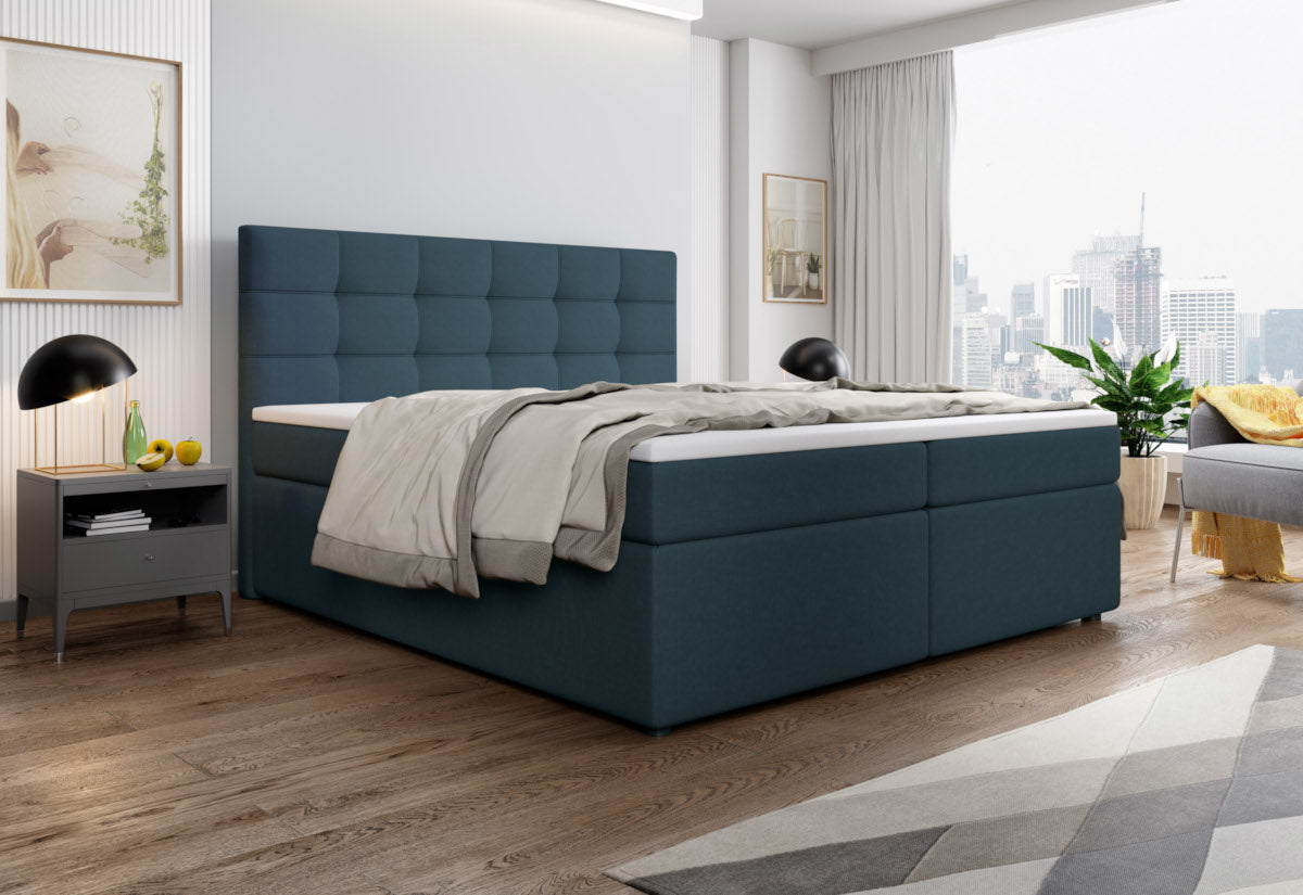 Čalúnená posteľ boxspring SALMA + vrchný matrac - ARANZ - 4