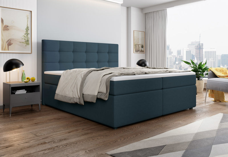 Čalúnená posteľ boxspring SALMA + vrchný matrac - ARANZ - 4
