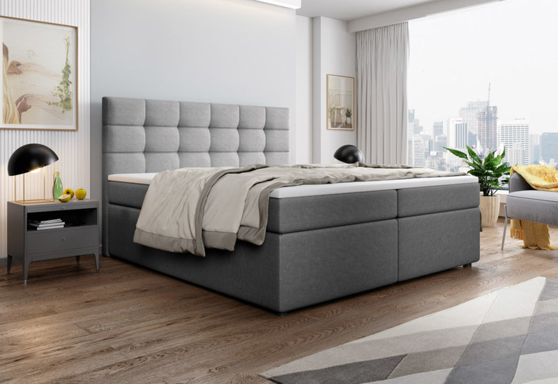 Čalúnená posteľ boxspring SALMA + vrchný matrac - ARANZ - 5