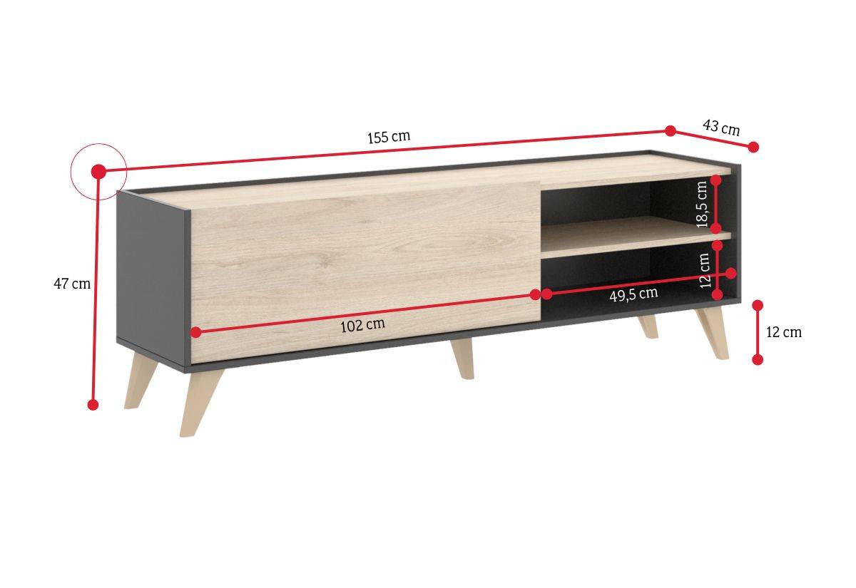 TV stolík NESTE - ROZMEROVKA - 1