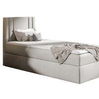 Čalúnená posteľ boxspring ELEKTRA MINI + topper, 100x200, riviera 21 -  - 0