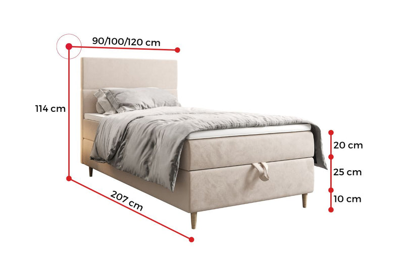Jednolôžková posteľ boxspring FLIX - ROZMEROVKA - 1