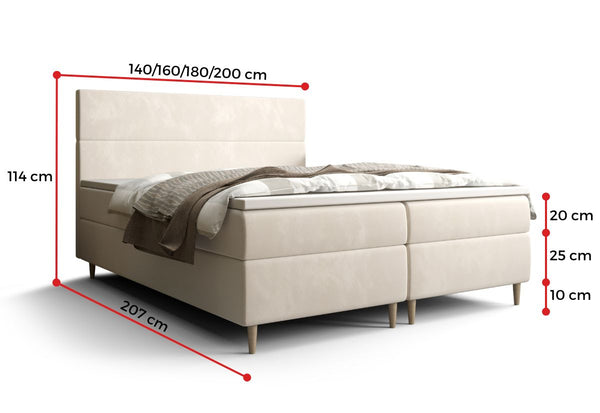 Čalúnená posteľ boxspring FLIX - ROZMEROVKA - 1