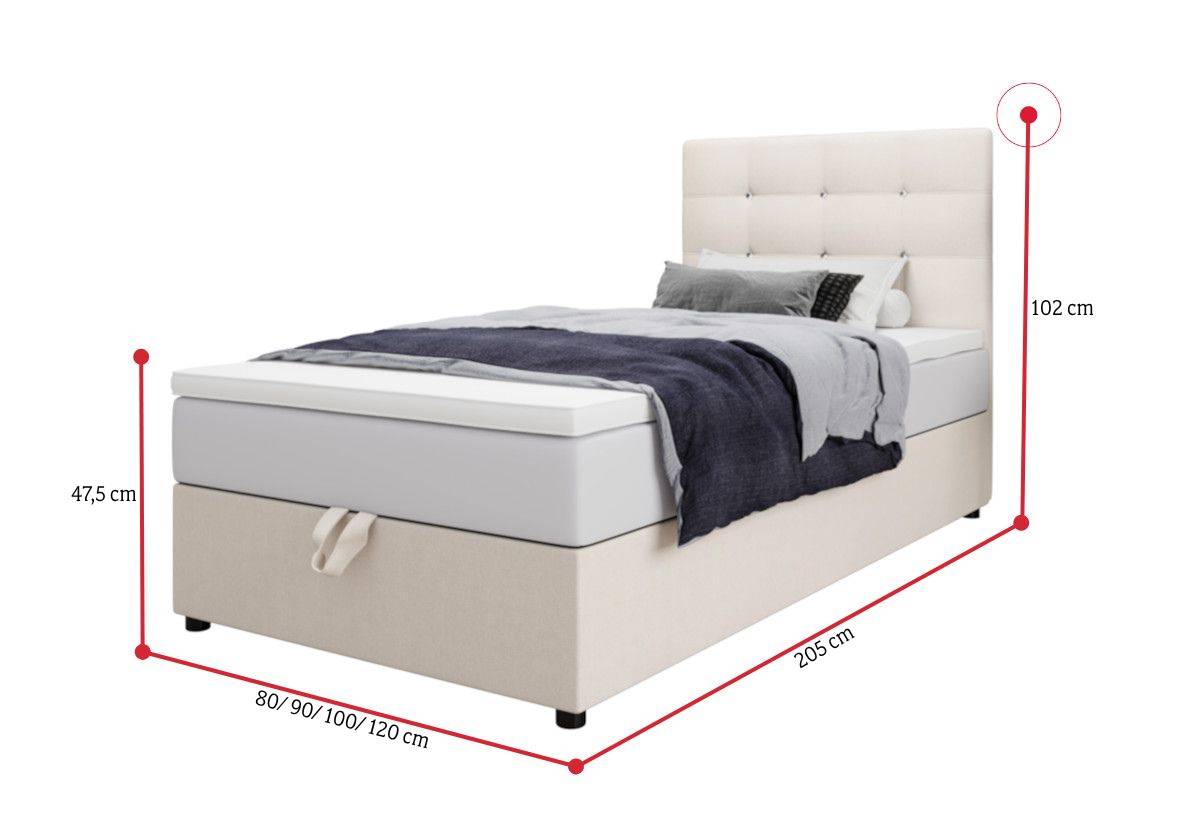 Čalúnená posteľ boxspring KING LUX - ROZMEROVKA - 1