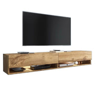TV stolík MENDES A 180, 180x30x32, dub Wotan, bez LED osvetlenia -  - 0