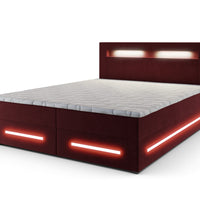 Čalúnená posteľ boxspring MINOR + topper, 160x200, monolith 59 -  - 0