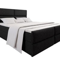Čalúnená posteľ boxspring MILON + topper, 180x200, sawana 14 -  - 0