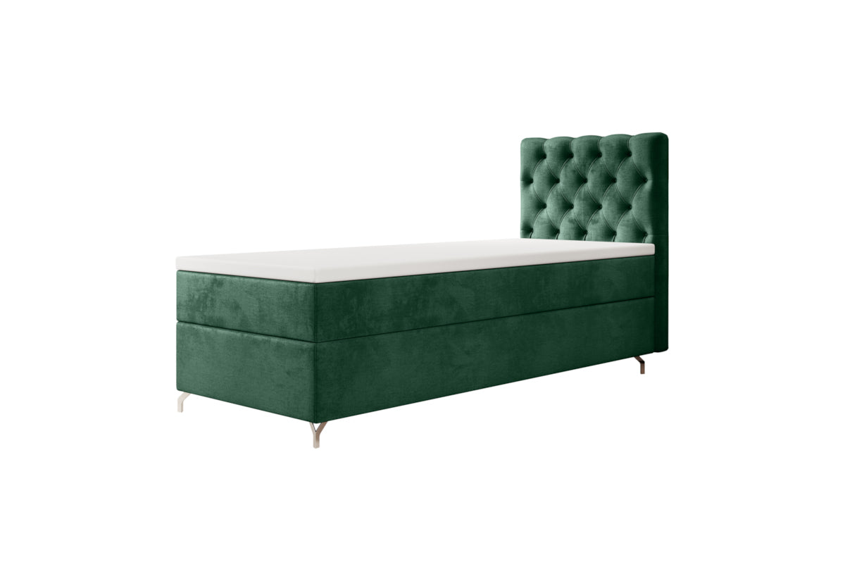 Čalúnená posteľ boxspring FESTER, 90x200, Monolith 37, ľavá -  - 0