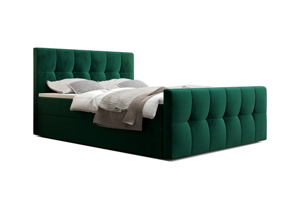 Čalúnená posteľ boxspring HATAN, 140x200, monolith 37 -  - 0