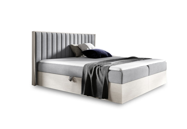 Manželská posteľ ELIE 2 + topper, 160x200, nordic teak/faro 4 -  - 0