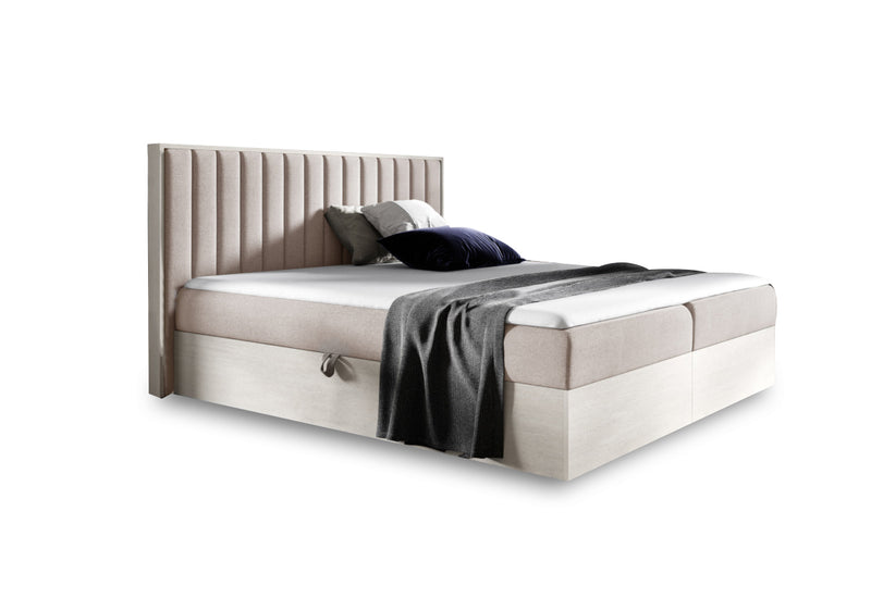 Manželská posteľ ELIE 2 + topper, 200x200, nordic teak/faro 20 -  - 0
