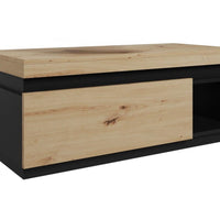 Kúpeľňová skrinka pod umývadlo KADIRA, 100x40x45, dub lefkas/čierna -  - 0
