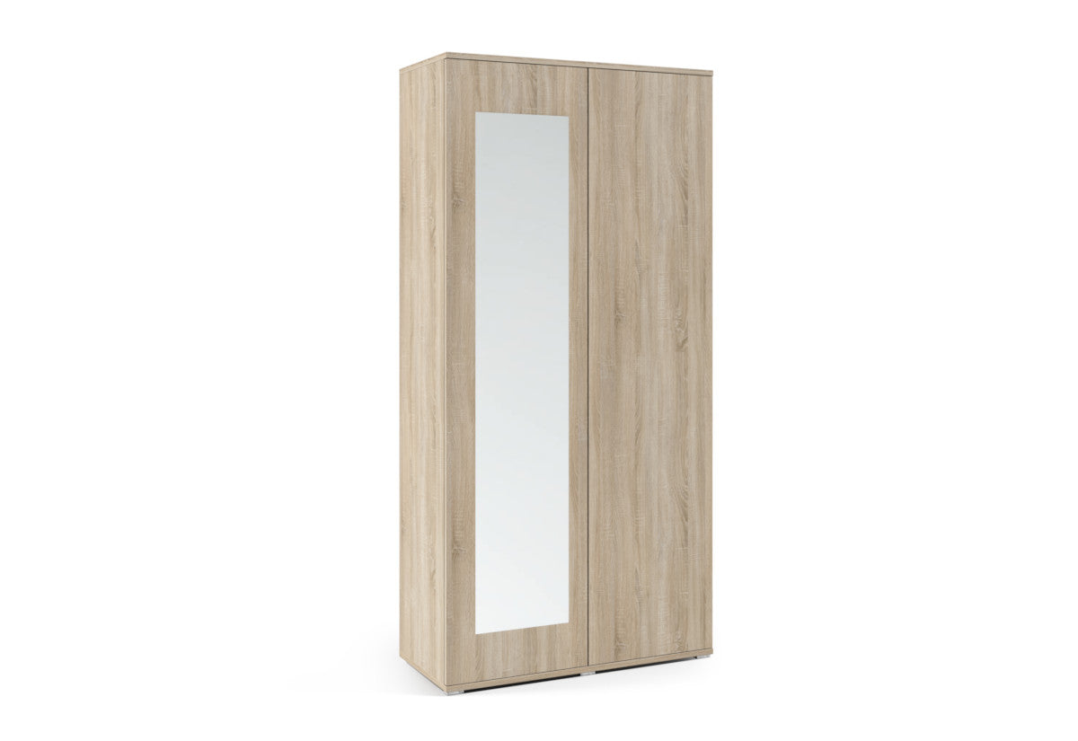 Skriňa AMALE so zrkadlom, 90x185x40, dub sonoma -  - 0