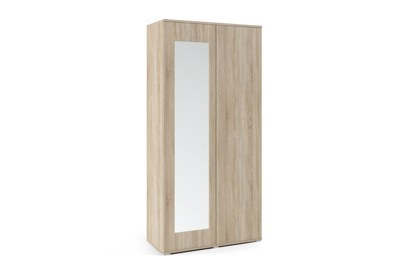 Skriňa AMALE so zrkadlom, 90x185x40, dub sonoma -  - 0
