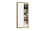 Regál JANNY 2, 80x180x35, dub sonoma/biela -  - 0