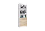Regál MURENA, 60x180x35, biela/dub sonoma -  - 0