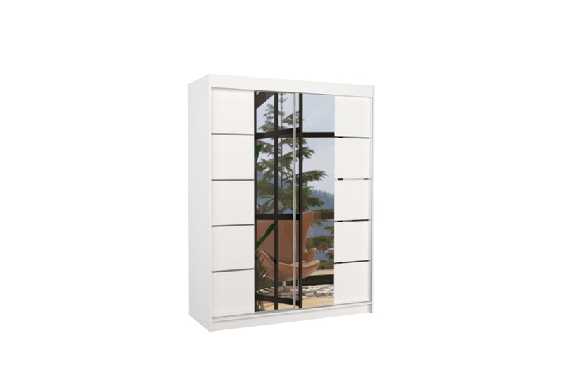 Šatníková skriňa NORDICO 150, 150x200x58, biela -  - 0