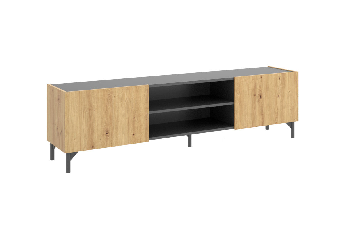 TV stolík ASTRALO, 161x45,2x35, grafit/nordic -  - 0