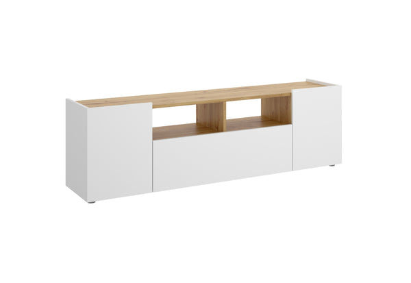 TV stolík ISOLAS, 141,7x43,8x34,7, biela/nordic -  - 0