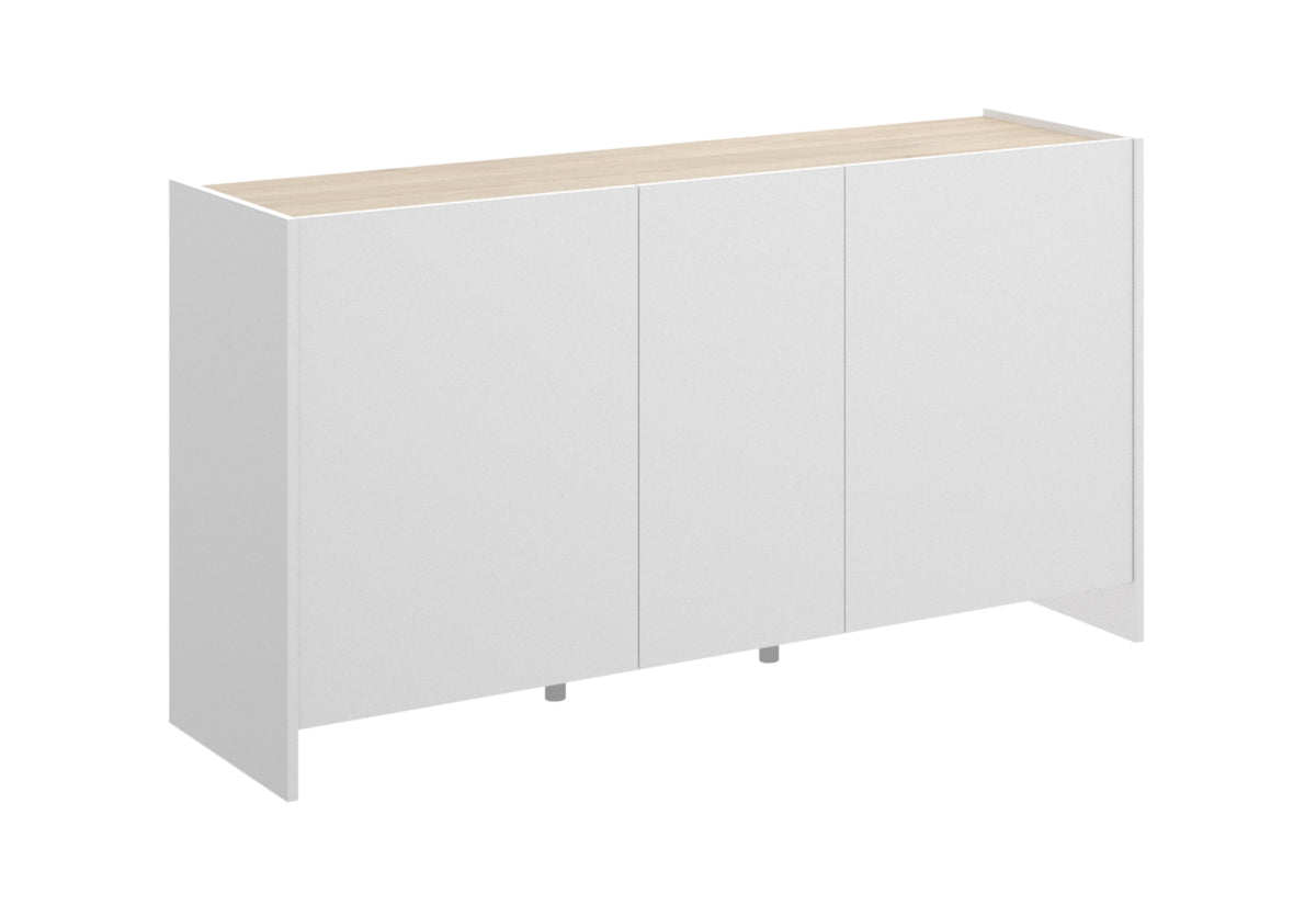 Komoda KLOET, 138x76x42, biela/prírodná -  - 0