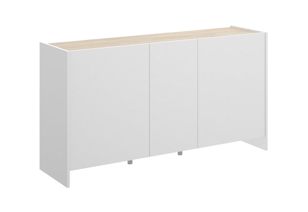 Komoda KLOET, 138x76x42, biela/prírodná -  - 0