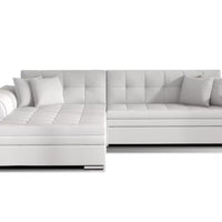Rohová rozkladacia sedačka PALERMO, 294x80x196 cm, soft 017/white, lavá -  - 0