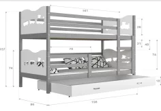 Dětská patrová postel FOX COLOR + rošt + matrace ZDARMA