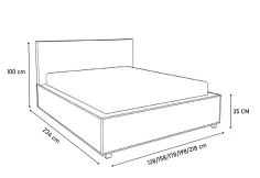 Čalouněná postel DINA s matrací, 180x200