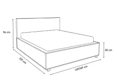 Čalouněná postel AURORA včetně roštu
